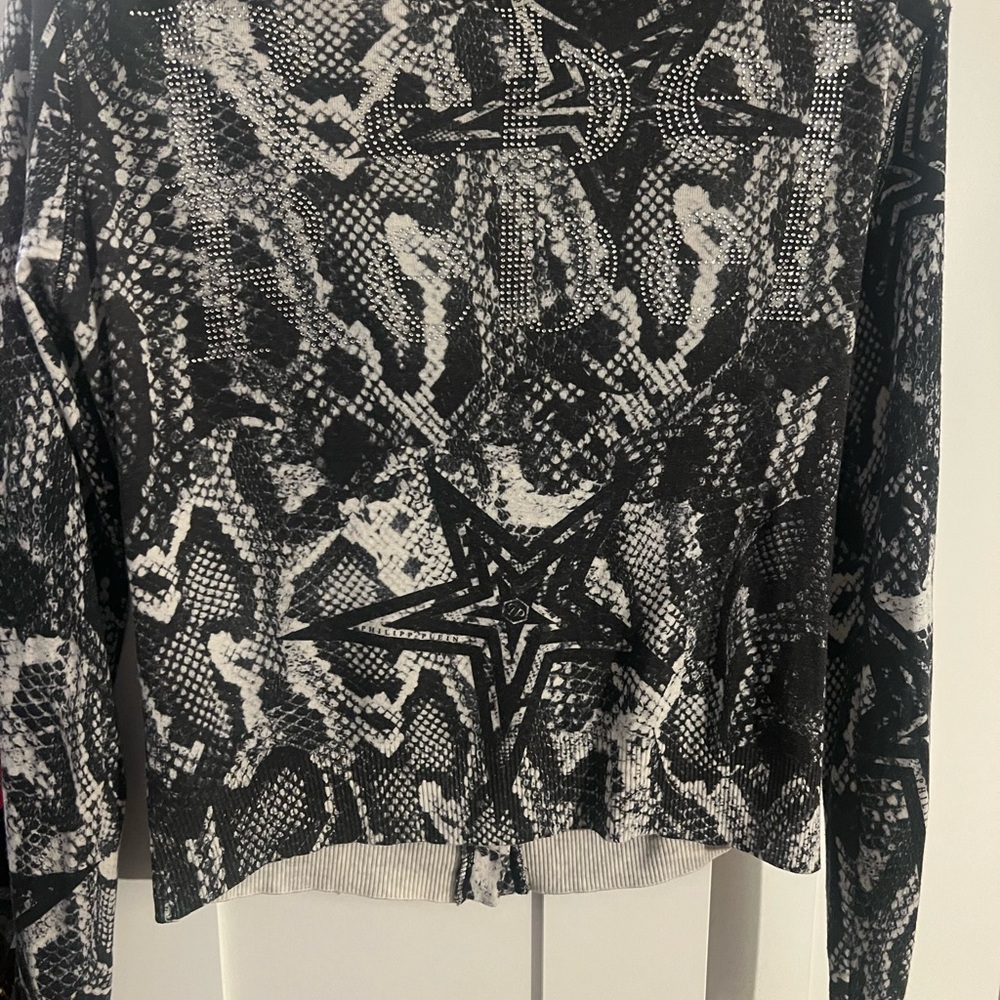 Philipp Plein Black And White Python Patterned Bl… - image 5